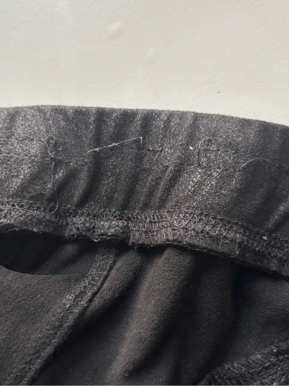Free People faux suede black leggings Small ankle length moto edgy grunge goth - Picture 15 of 15